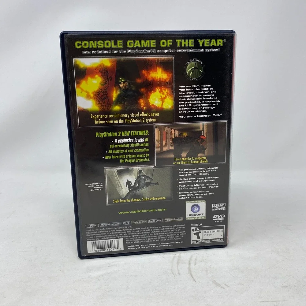 Splinter Cell (PS2) - Complete -‎ Untested - Greatest Hits Case